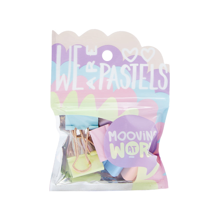 MAW Pastel - Clips para carpeta 25 mm 6 u. Mooving