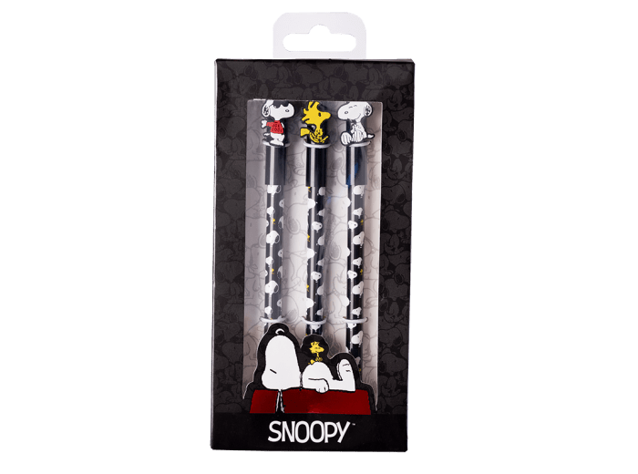 Snoopy set bolígrafos roller x3