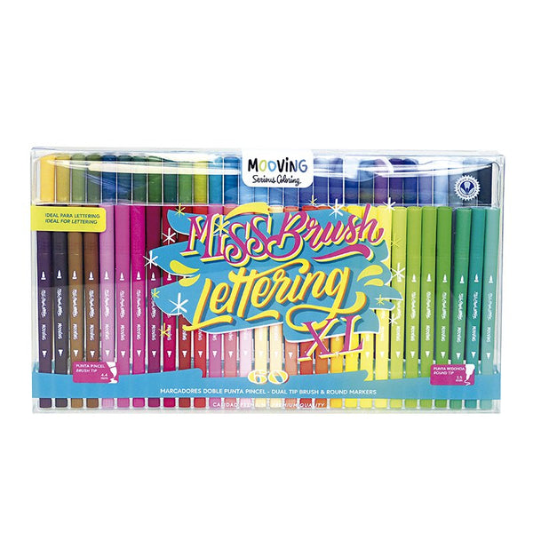 Coloring - Marcadores Doble Punta Pincel x 60