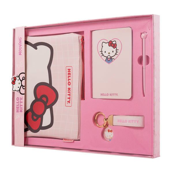 Set Premium Hello Kitty - estuche, cuaderno, bolígrafo y llavero en caja de regalo