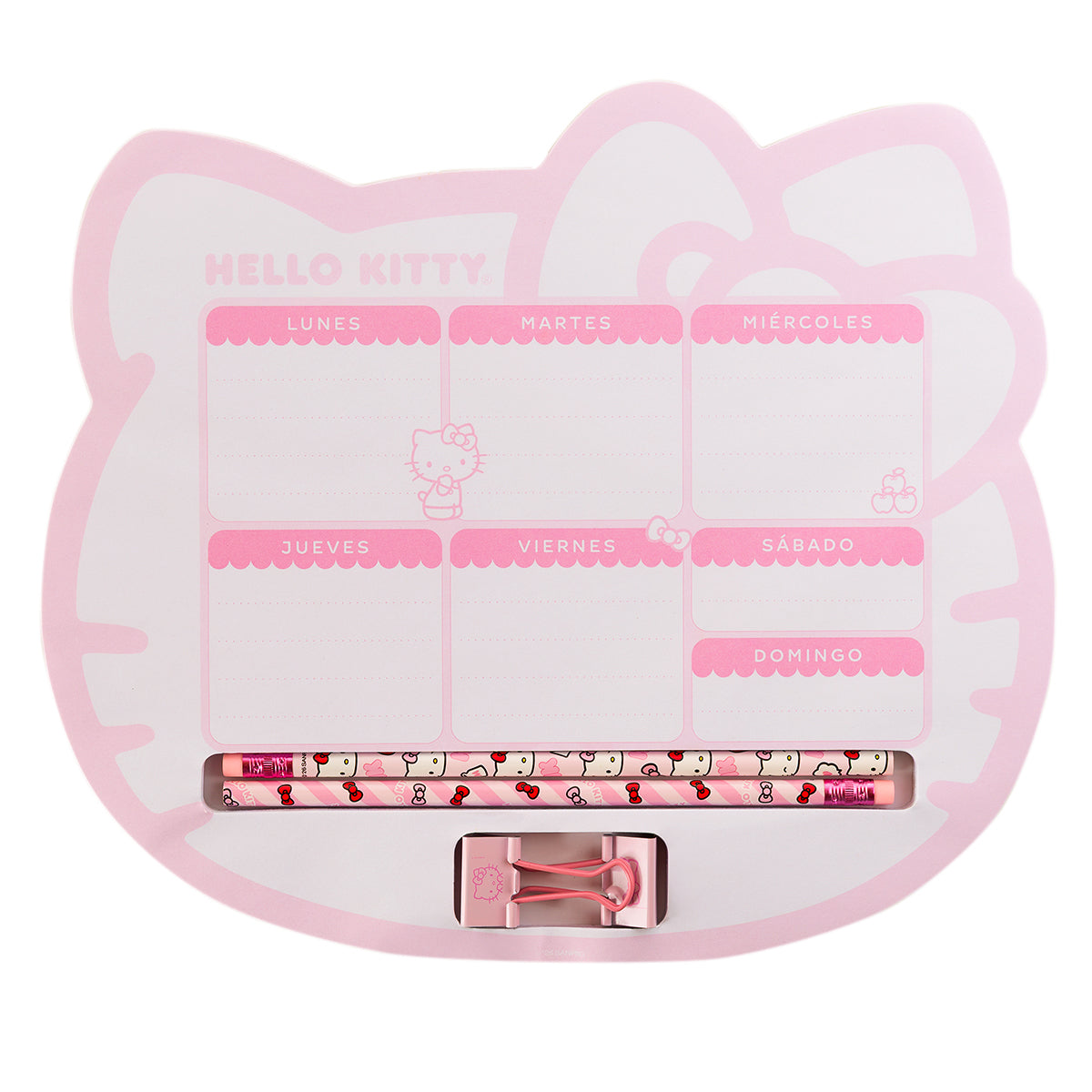 Planner semanal Hello Kitty con accesorios