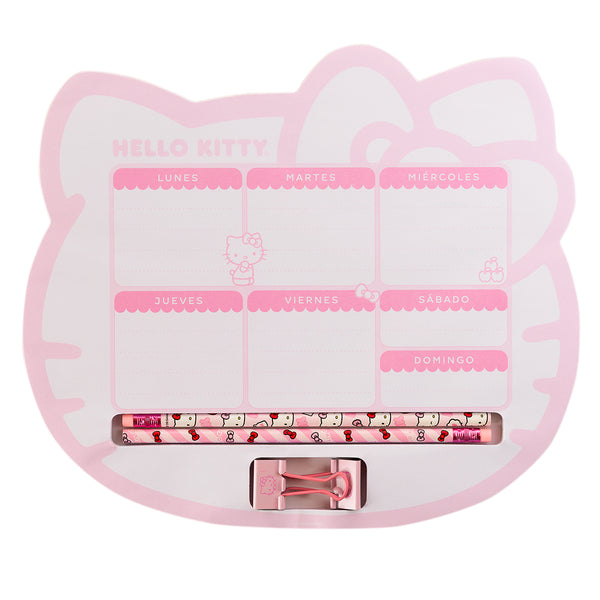 Planner semanal Hello Kitty con accesorios