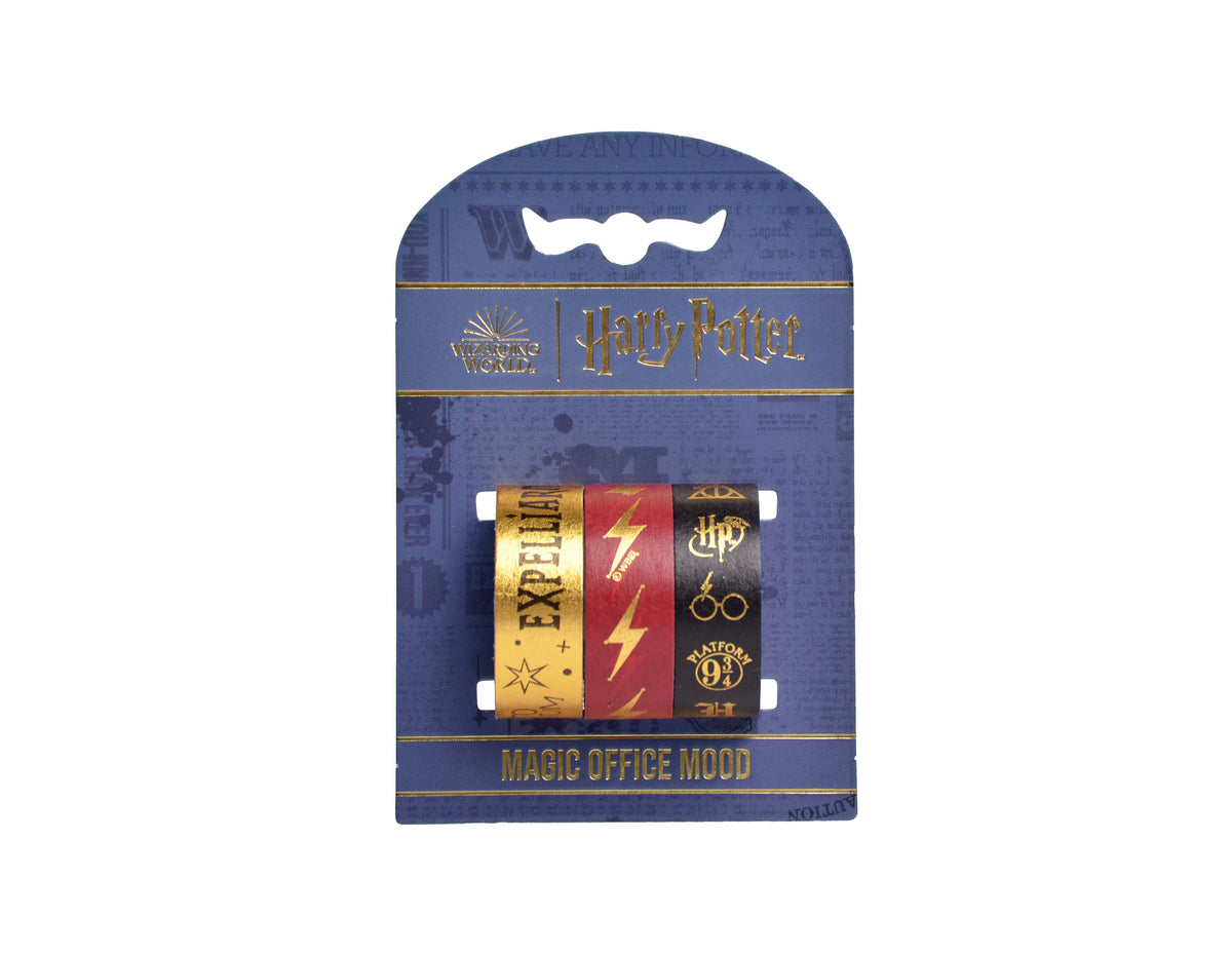 Harry Potter washi tape 1,5 cm x3 m. Blister 3 unidades