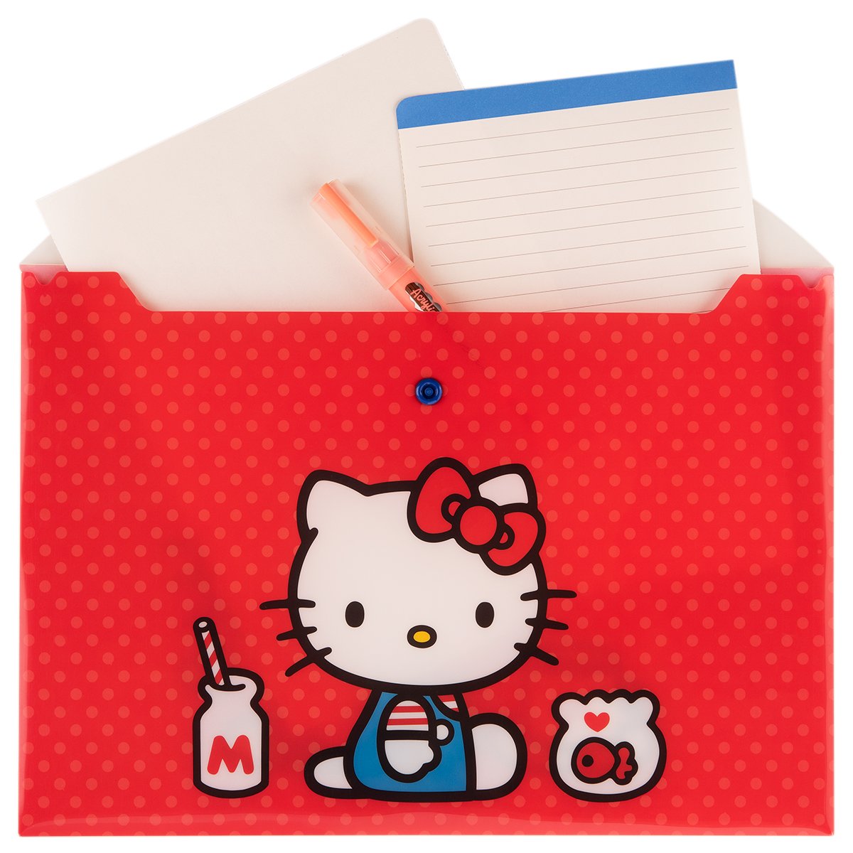 Sobre con boton A4 Hello Kitty