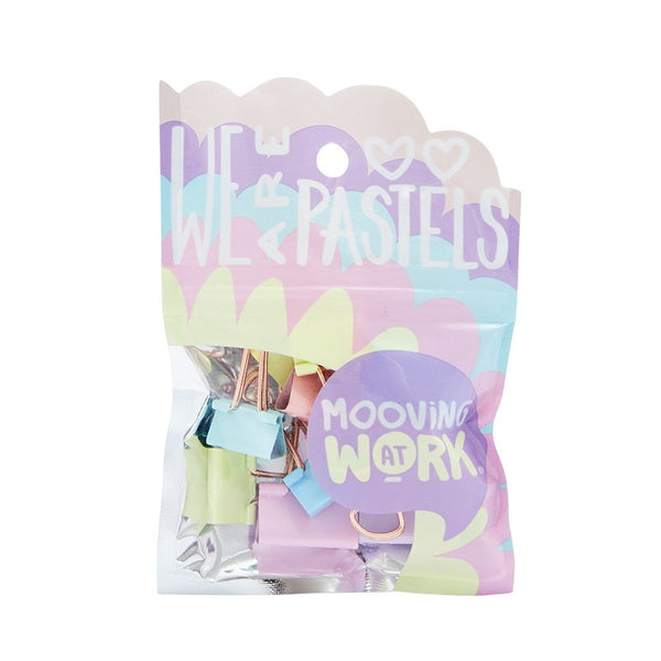 MAW Pastel Binder Clips 19 mm 12 u.