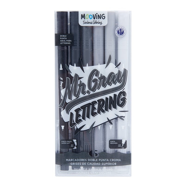 Coloring - Marcadores Doble Punta Croma Grises x 6